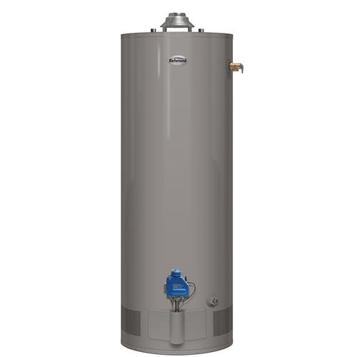 Water Heater, Liquid Propane, 50 gal Tank, 36000 Btu BTU, 0.63 Energy Efficiency, Dark Warm Gray