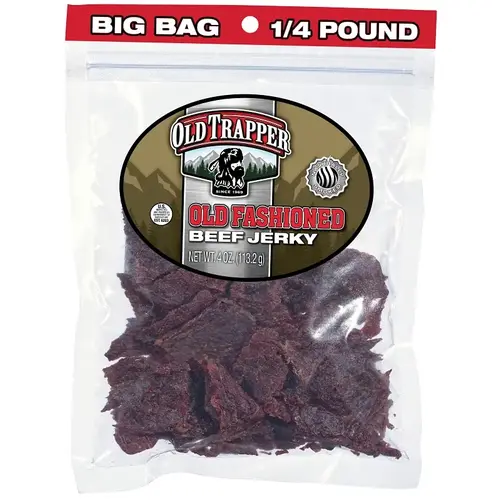 Old Trapper 22125T Beef Jerky, Old Fashioned, 4 oz Bag