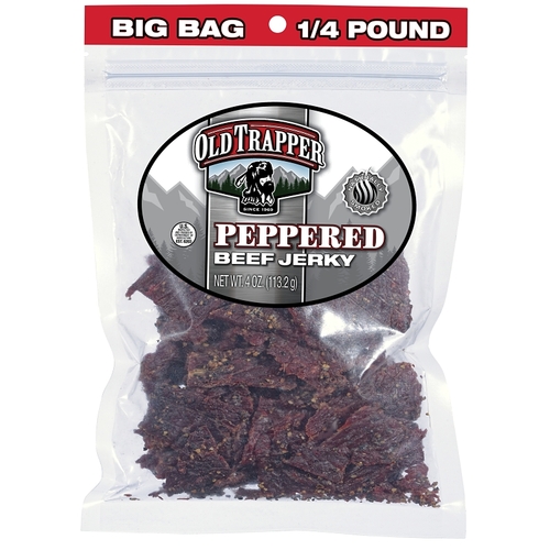 Old Trapper 22225T 221651 Beef Jerky, Peppered, 4 oz