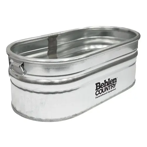 BEHLEN COUNTRY 50140068 Shallow Utility Tank with Handle, 28 gal, Steel, Galvanized