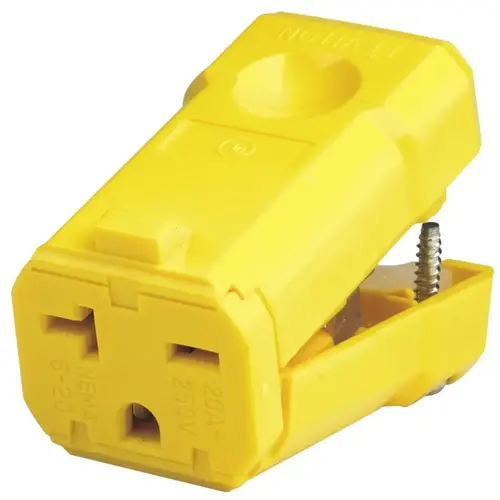 Electrical Connector, 2 -Pole, 20 A, 250 VAC, Yellow