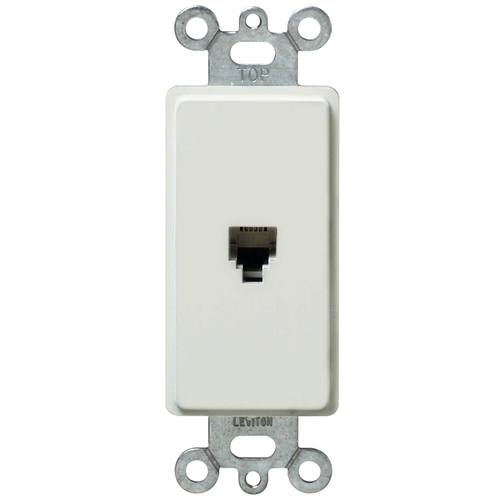 40649-W Telephone Jack, Screw Termination, Plastic Housing Material, White