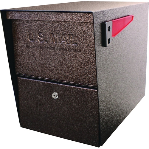Mail Boss 7208 Packagemaster Series Mailbox, Steel, Bronze, 11-1/4 in W, 21 in D, 13-3/4 in H