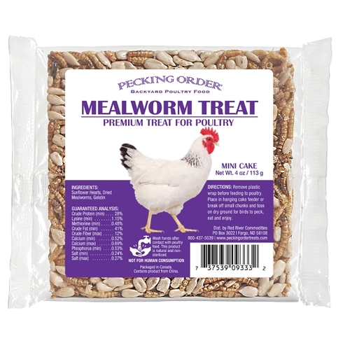 RED RIVER COMMODITIES 009333-4 MEALWORM CAKE TREAT 4OZ