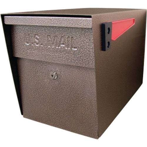 Mail Boss 7108 Packagemaster Series Mailbox, Steel, Bronze, 11-1/4 in W, 21 in D, 13-3/4 in H
