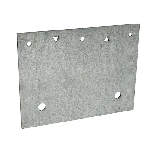 Retrofit Foundation Plate, 7 ga Gauge, Steel, Galvanized/Zinc