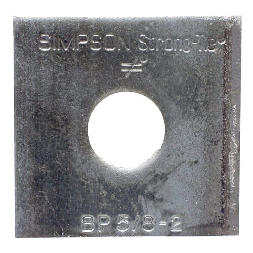 Simpson Strong-Tie BP 5/8-2 Bearing Plate, 3/16 in Gauge, Steel