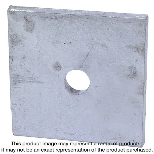 Bearing Plate, 3 in L, 3 in W, 3 ga Gauge, Steel - pack of 50