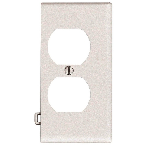 PSE8-I Receptacle Sectional Wallplate, 1 -Gang, Thermoplastic Nylon, Ivory, Surface Mounting