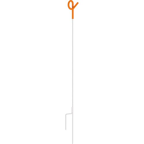 Standard Pigtail Post, 42 in H, Plastic/Steel, Orange/White