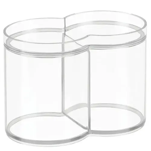 Dual Canister, 3.6 in OAW, 6.1 in OAD, 4.3 in OAH, Plastic, Clear