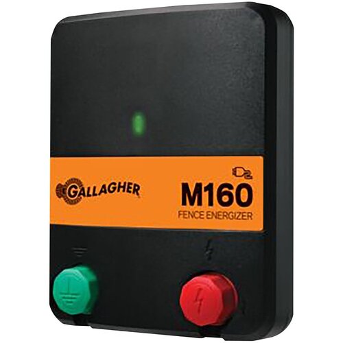 Gallagher G330444 Fence Energizer M160 110 V Electric-Powered 836352000 sq ft Black/Orange Black/Orange