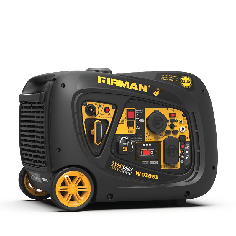 Firman W03083 Portable Inverter Generator, 3000/3300-Watt. 12 Hour Run Time