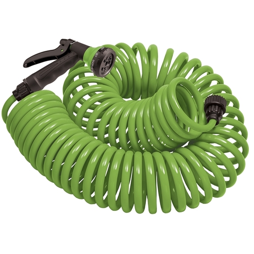 Coil Garden Hose 3/8" D X 50 ft. L Expandable Green Green