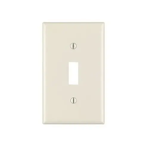 Leviton 78001 1-Gang Toggle Device Switch Wallplate Standard Size Thermoset Device Mount, Light Almond