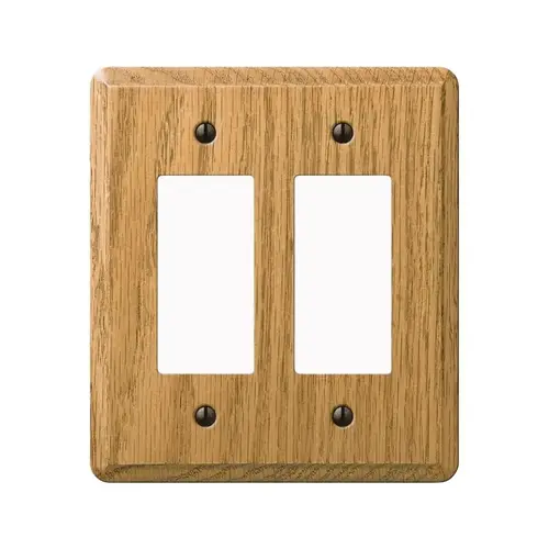 Wall Plate Contemporary Aged Bronze Brown 2 gang Wood Rocker Aged Bronze