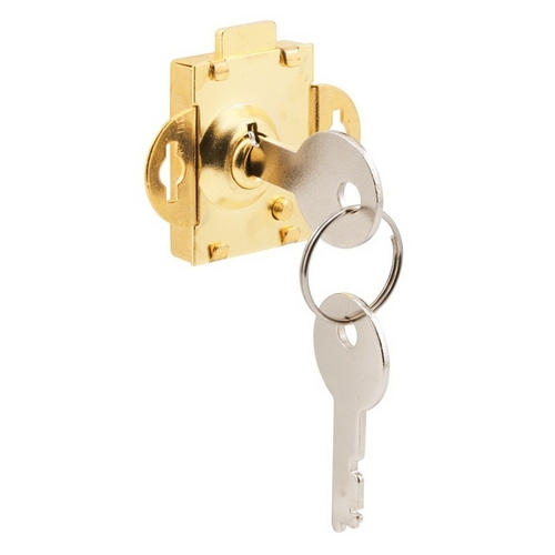 Prime-Line S 4048 Mailbox Lock Brass Plated Steel Counter Clockwise Brass Plated