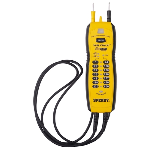 Sperry VC61000 Voltage Tester Volt Check 24-600V AC/6-220V DC Black/Yellow