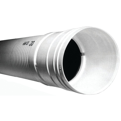 Sewer & Drain Pipe, Solid Triplewall 3000, 3-In. x 10-Ft. White