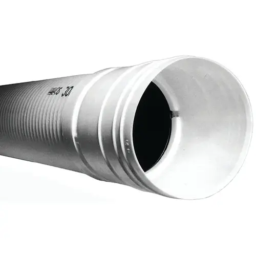 Sewer & Drain Pipe, Solid Triplewall 3000, 3-In. x 10-Ft. White