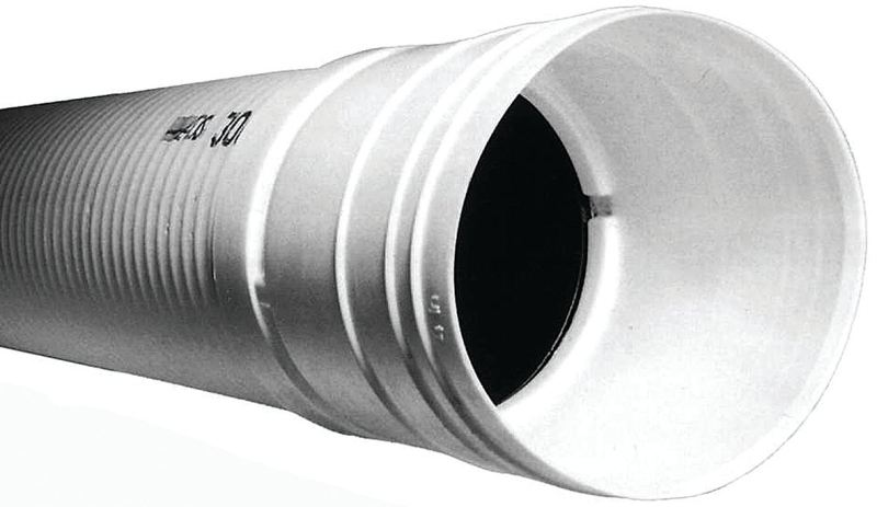 ADVANCED DRAINAGE SYSTEMS 03550010 Sewer & Drain Pipe, Solid Triplewall 3000, 3-In. x 10-Ft. White