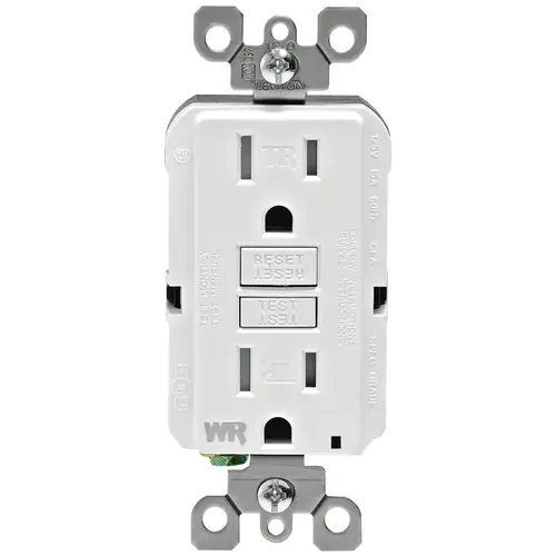 GFCI Outlet SmartlockPro 15 amps 125 V Duplex White 5-15R White