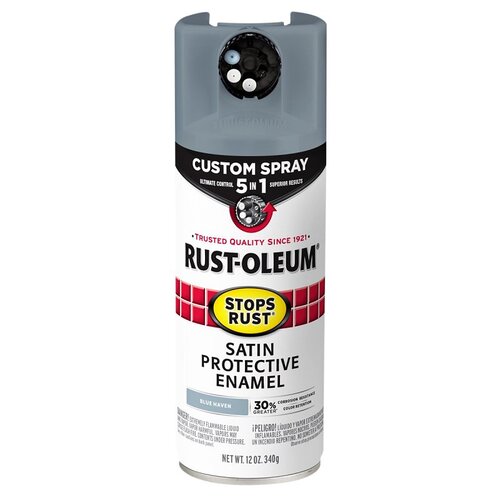 Rust Preventative Spray Paint, Satin, Blue Haven, 12 oz, Can