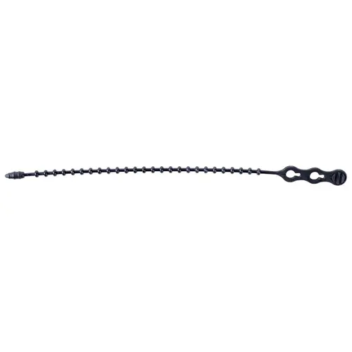 Reusable Beaded Cable Tie, Black, 8-In   pack of 40