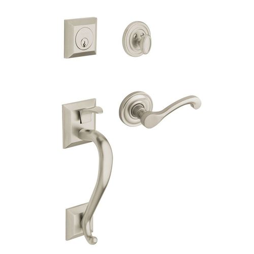 Madison Sectional Tubular Right Hand Single Cylinder Handleset Lifetime Satin Nickel Finish