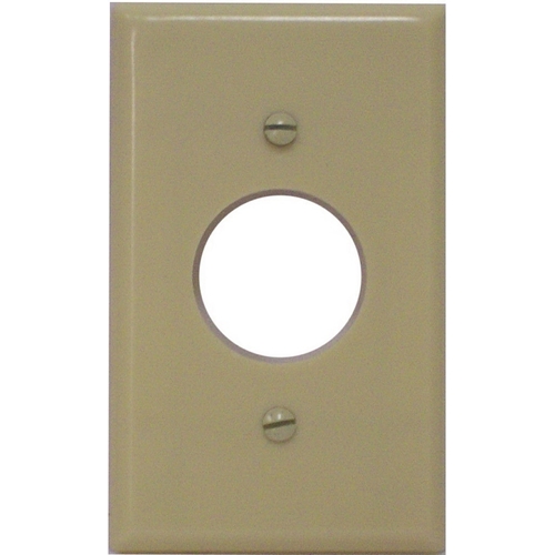 Wall Plate Ivory 1 gang Thermoset Plastic Outlet Ivory