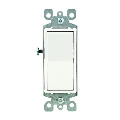 Leviton M32-05601-2WM Decora 15 Amp Single Pole Rocker AC Quiet Light Switch, White - pack of 10