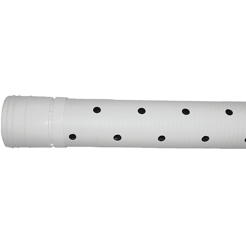 Advance Drainage Systems 03520010 Triple-Wall Pipe, 3 in, 10 ft L, Bell x Spigot, White