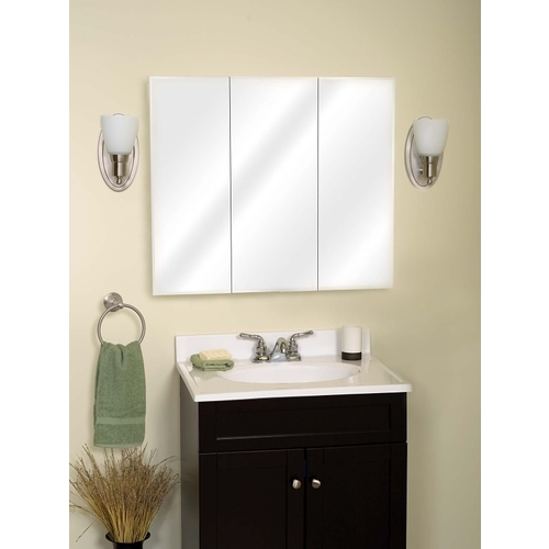 Zenith Products M48 Medicine Cabinet/Mirror 30" H X 48" W X 4.5" D Rectangle White