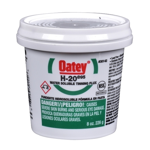 Oatey Supply Chain Services Inc 30142 H-20 Series Water Soluble Flux, 8 oz, Paste, Gray