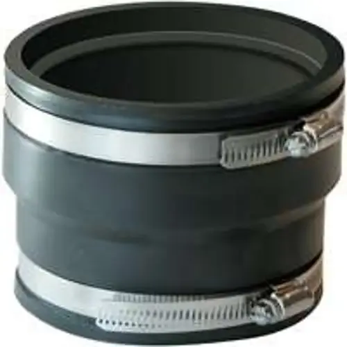 Flexible Coupling Schedule 40 3" Hub X 3" D Hub PVC Black