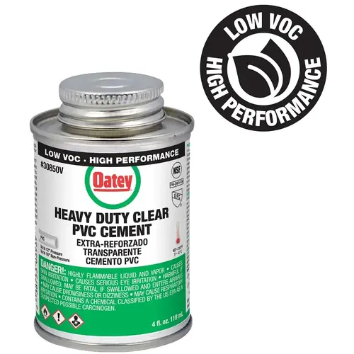 Heavy-Duty Medium Set Cement, 4 oz Can, Liquid, Clear