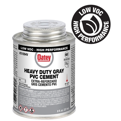 Heavy-Duty Medium Set Cement, 8 oz Can, Liquid, Gray