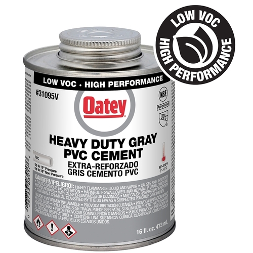 31095LV Heavy-Duty Medium Set Cement, 16 oz Can, Liquid, Gray