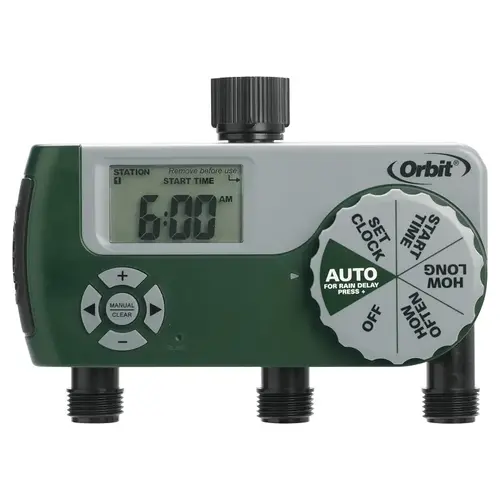 Water Timer Programmable 2 Zone Green