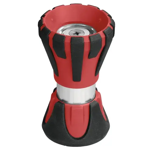 Fire Hose Nozzle Adjustable Fan/Jet Aluminum/Plastic Black/Red