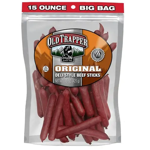 Old Trapper 33115T Beef Deli Sticks Original 15 oz Bagged