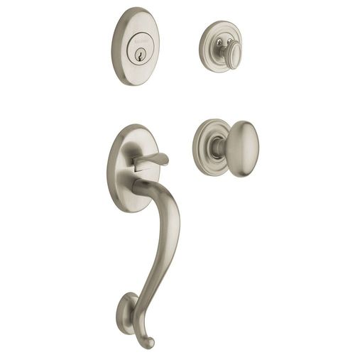 Estate Logan Tubular Handleset Satin Nickel