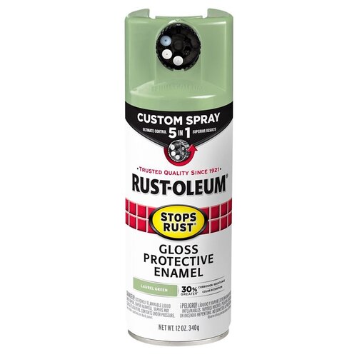 5-In-1 Enamel Paint, Gloss, Laurel Green, 12 oz, Aerosol Can