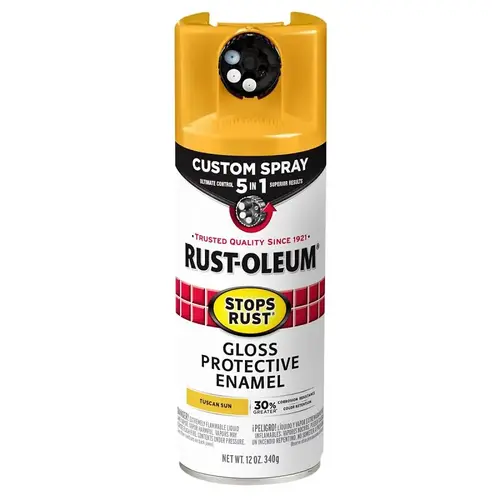 Rust Preventative Spray Paint, Gloss, Tuscan Sun, 12 oz, Can