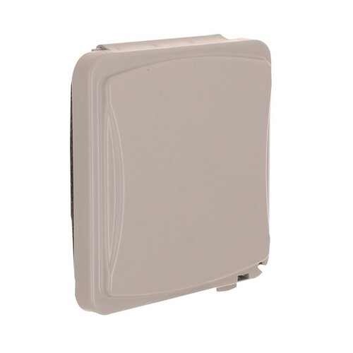Receptacle Box Cover Rectangle Plastic 2 gang For Protection from Weather Gray