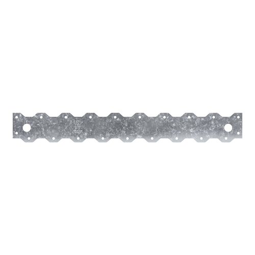 ST Strap Tie, 16 ga Gauge, Steel, Galvanized/Zinc