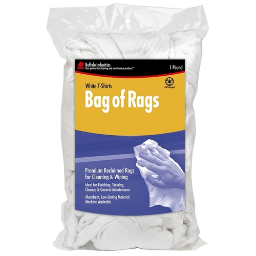 BUFFALO 10521 Wiping Rags Knit 1 lb White