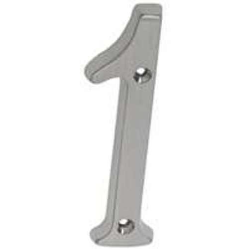 Solid Brass Carded Classic House Number 1 Satin Nickel