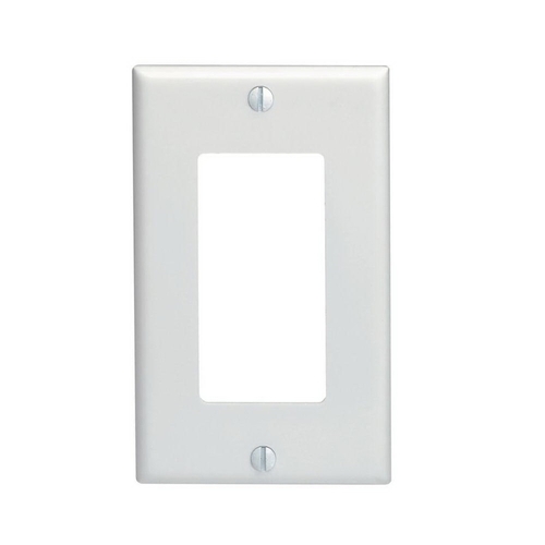 Decora 1-Gang Wall Plate, White - pack of 20