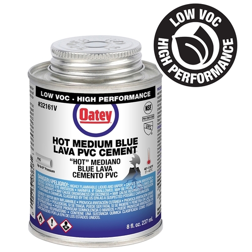 32161LV Medium-Bodied Fast Set Cement, 8 oz Can, Liquid, Blue